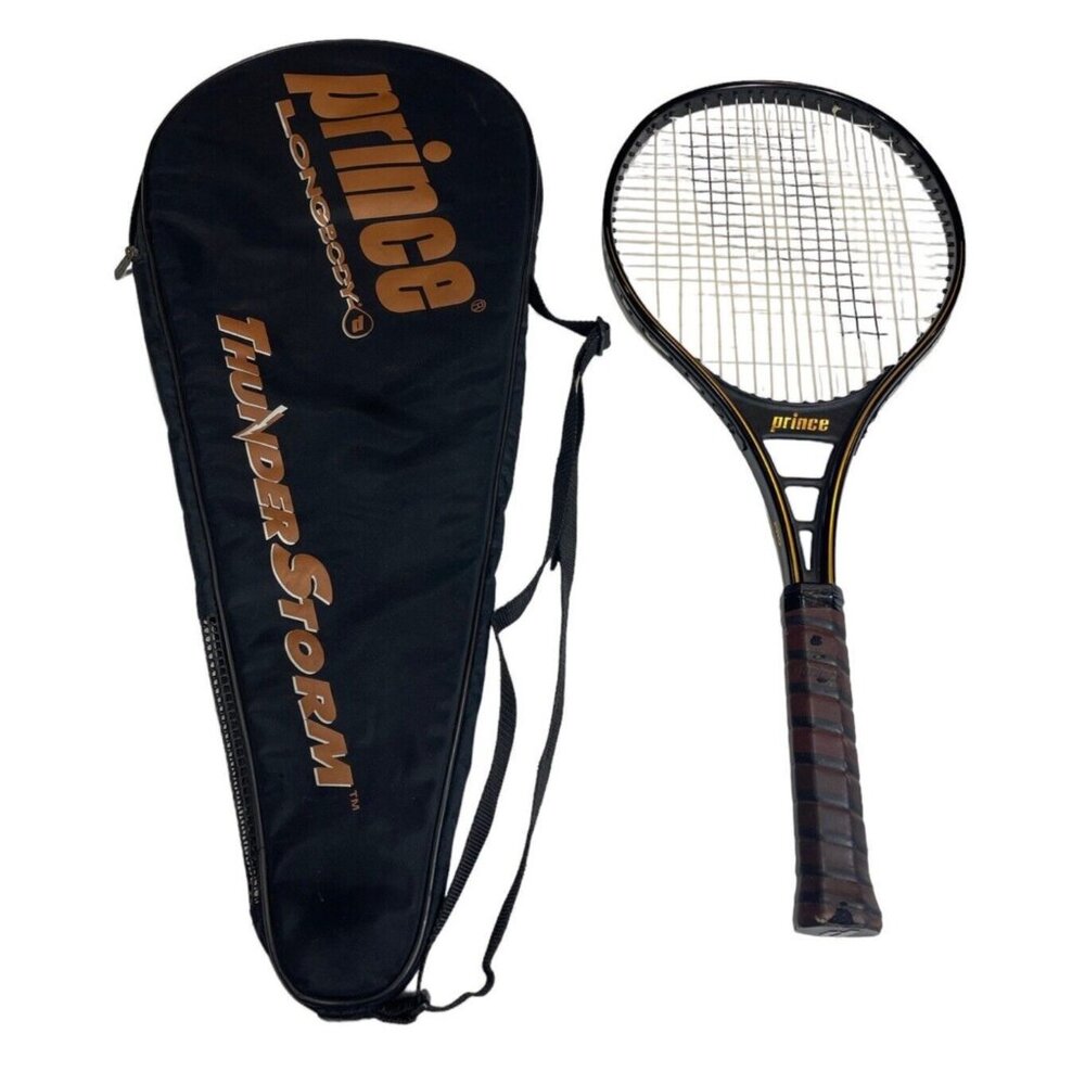 Vintage1979 Prince Pro Series Leather Grip 4-1/2. Metal Tennis Racquet Original